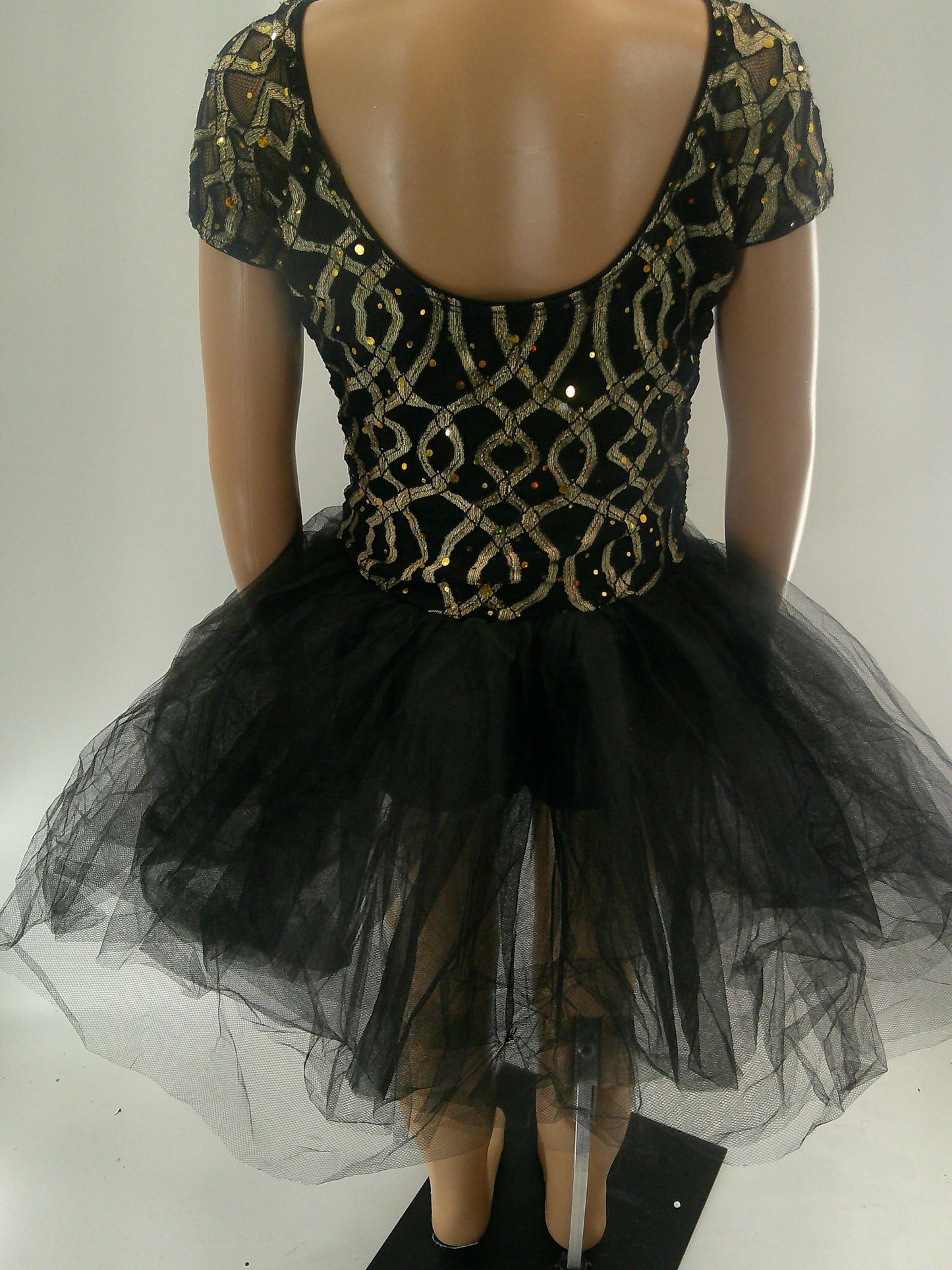 Pre-Owned Costume Ballet Medium Child Gold Revolution Geometric Tutu YAGP Pointe