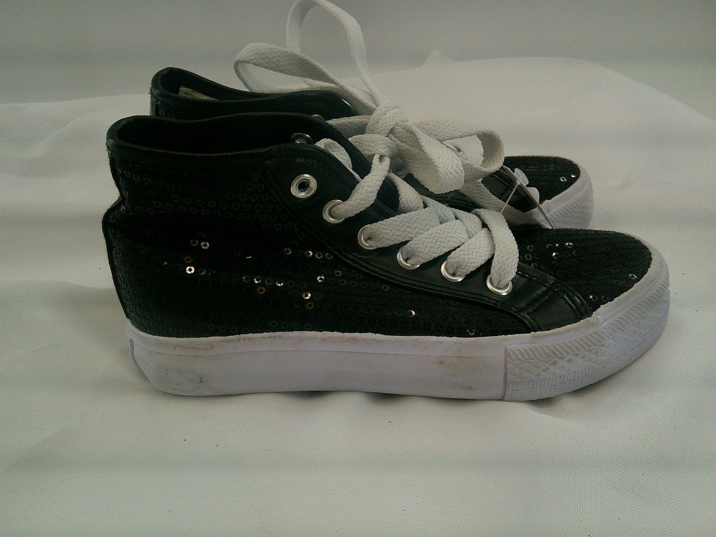 Pre-Owned Hip Hop Shoes Revolution Kids 3M Sequin High Top