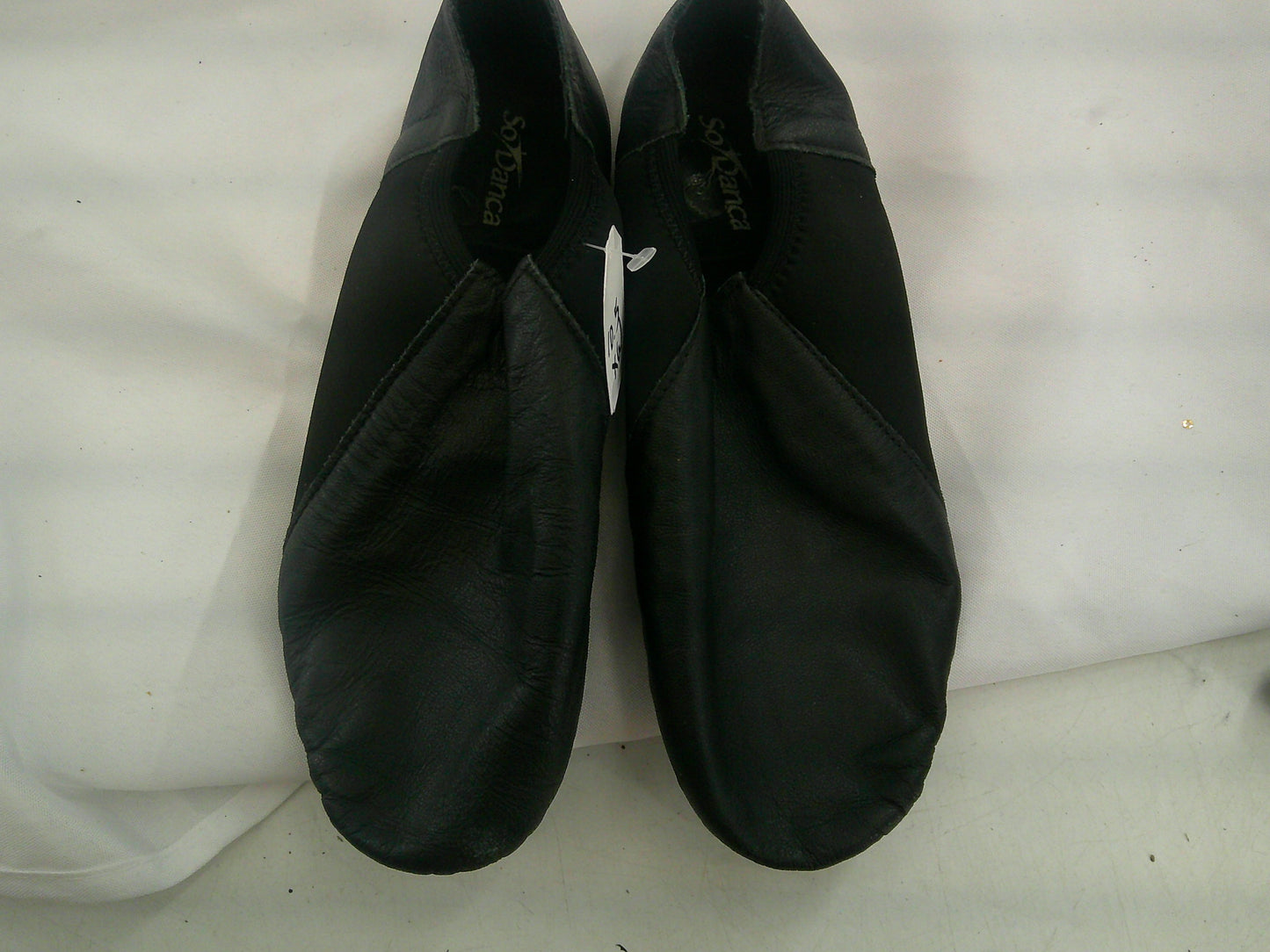 Pre-Owned Jazz Shoes So Danca JZ43 Black Adult 10.5XW Pull On Leather Split Sole