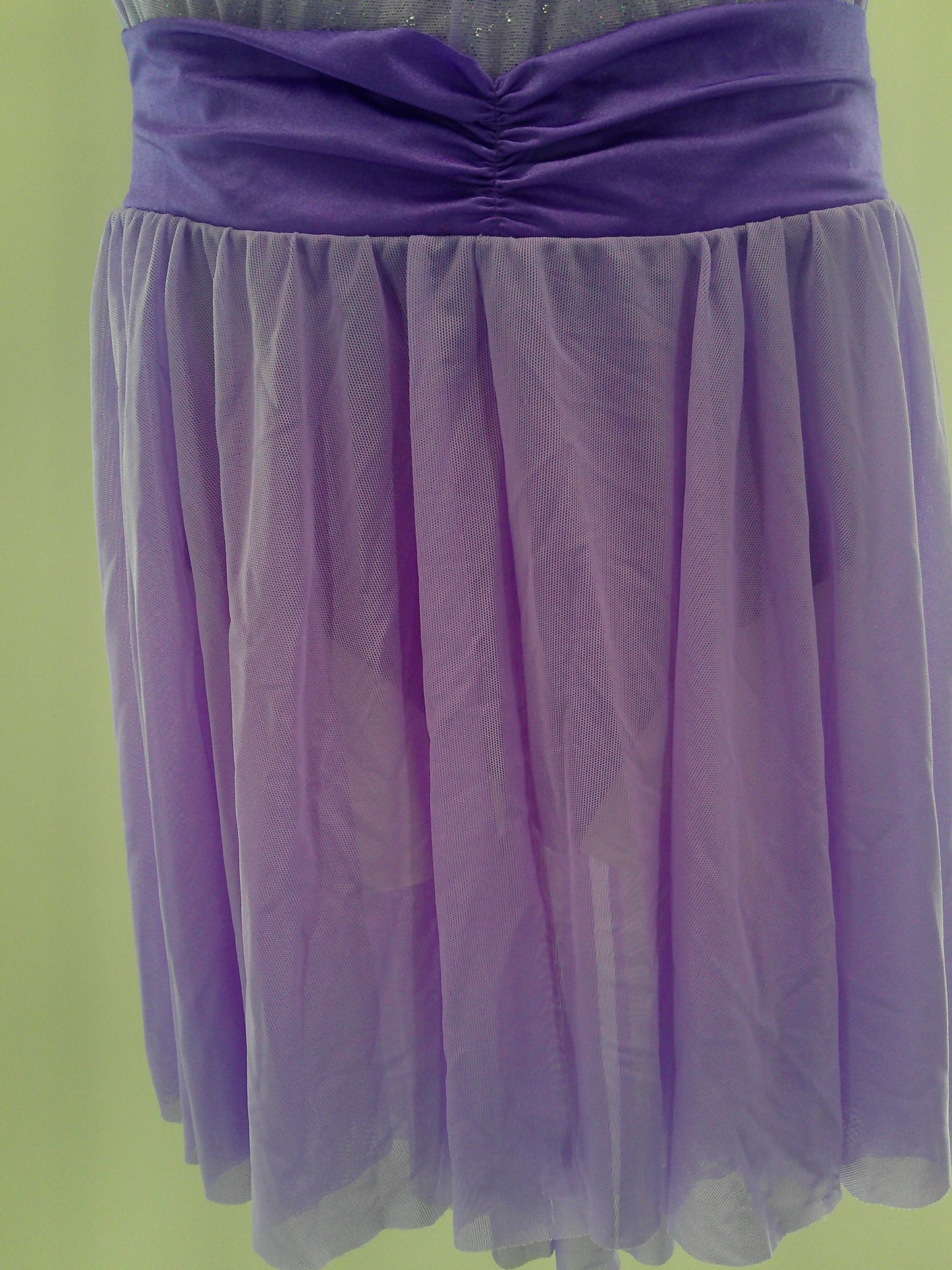 Pre-Owned Costume XL Child Purple ArtStone 27641 Lyrical Jazz Ballet Contemporary Dress Mesh Sequin