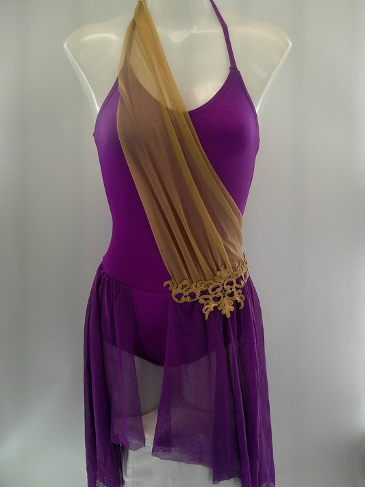 Pre-Owned Costume Lyrical Small Adult Purple Kelle Dress Flowy Contemporary Ballet