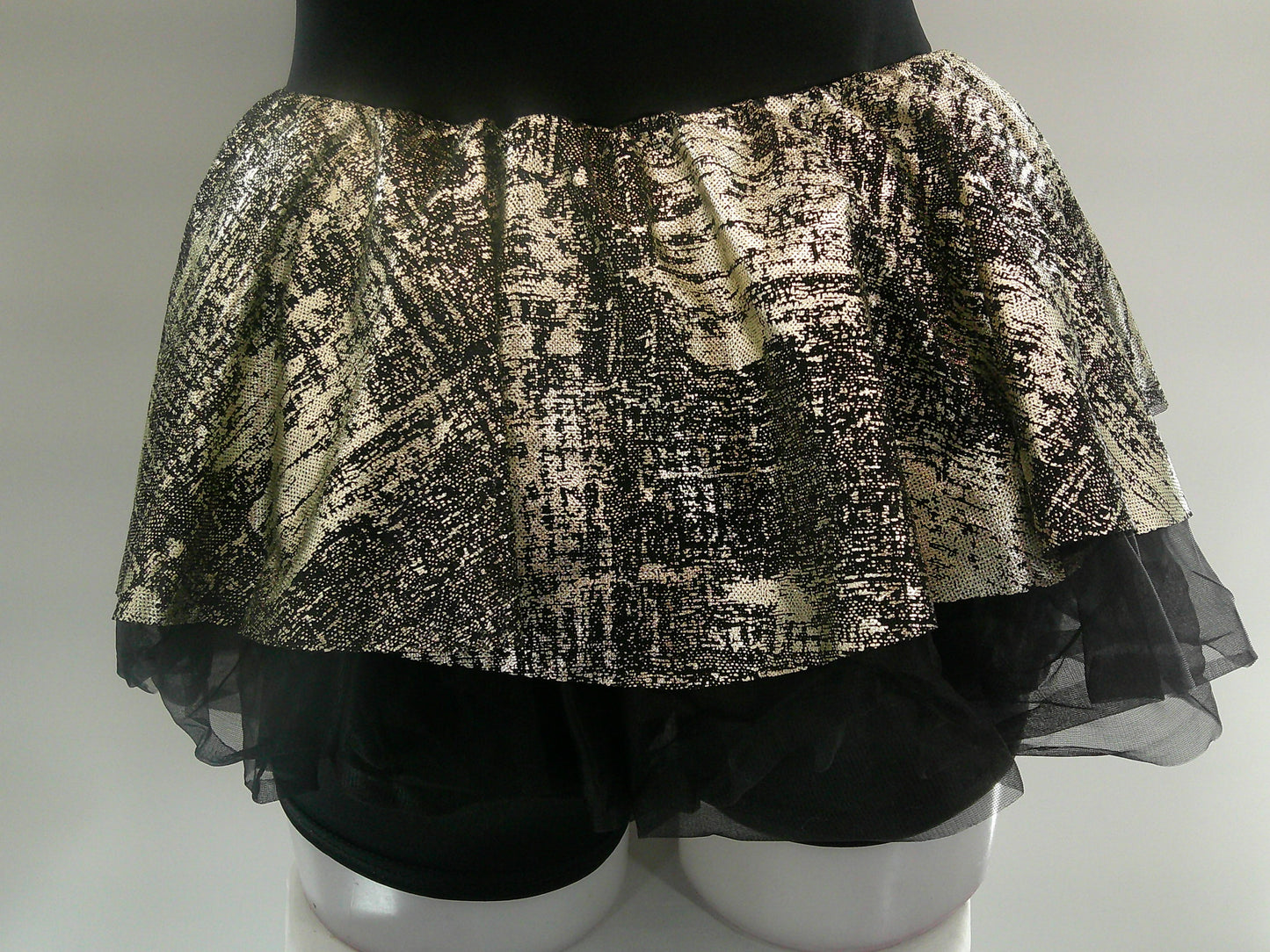 Pre-Owned Costume Jazz Medium Adult Gold Curtain Call E1831 2 piece Vest Dress Hip Hop Clogging Tap