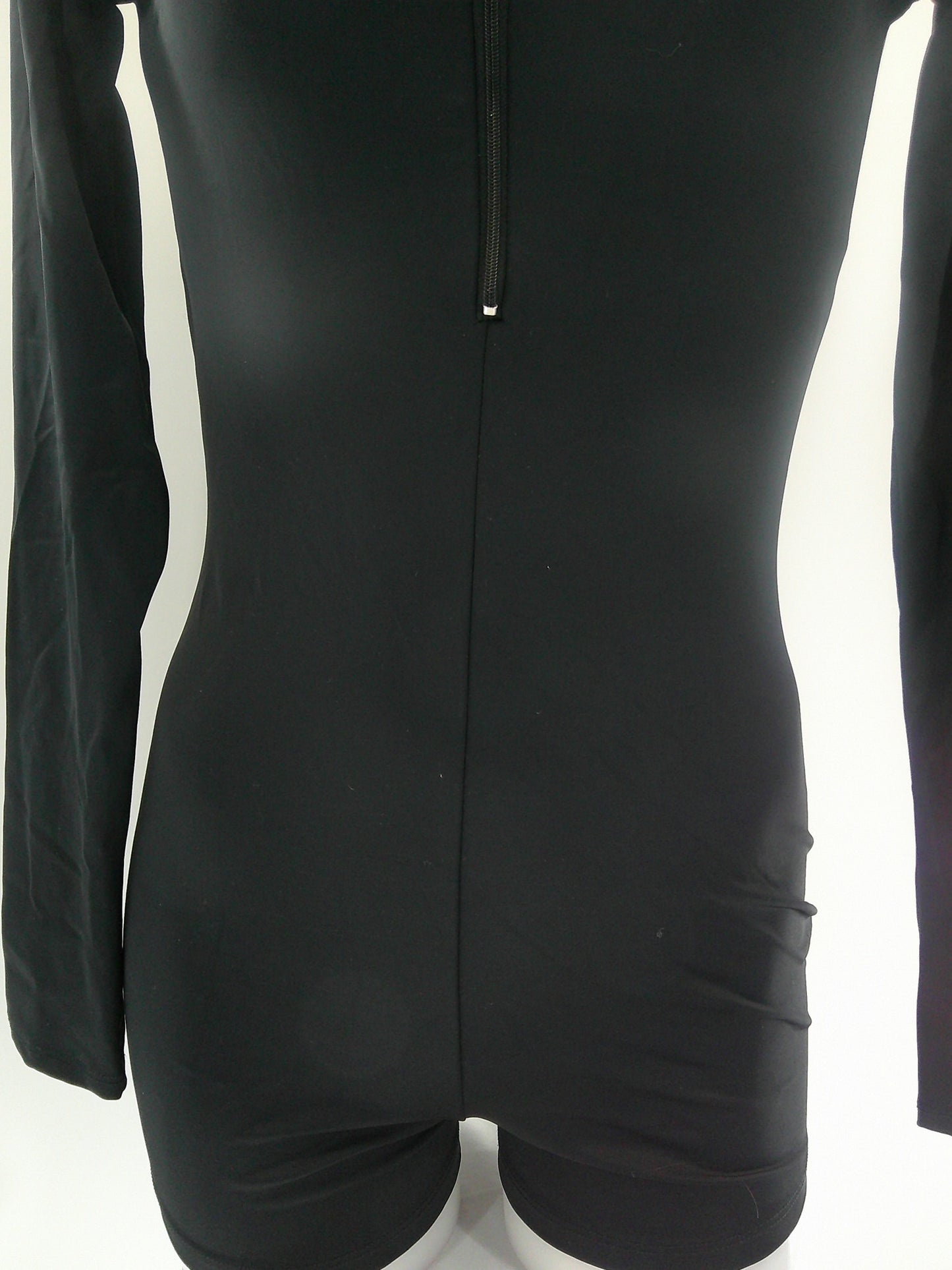 Pre-Owned Costume Medium Adult Black Mesh Unitard Jazz Acro Contemporary Mesh Unitard