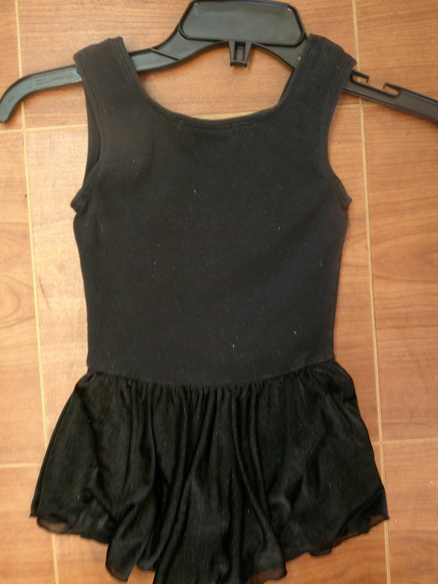 Pre-Owned Leotard Dress Freestyle Medium Child 7/8 Black Sparkle