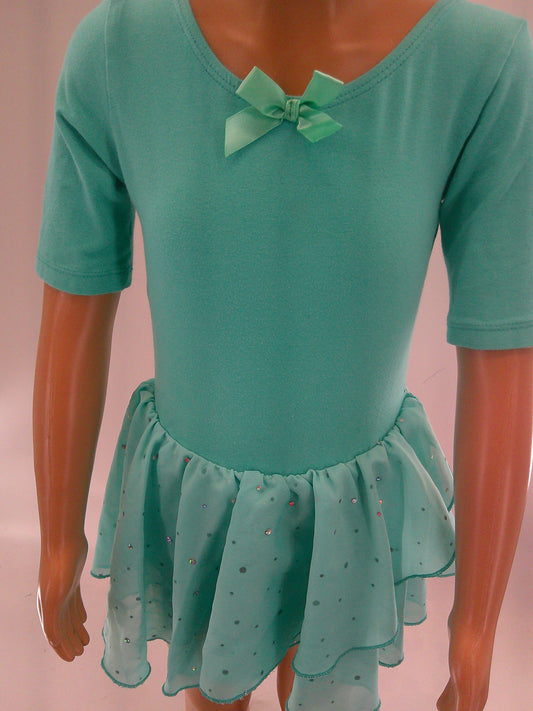 Pre-Owned Leotard Dress Amazon Small Child Green Sparkles Ballet Tap Jazz