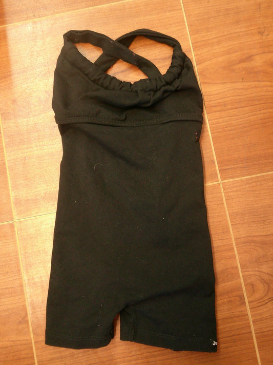 Pre-Owned Unitard Black Medium Child Jo+Jax crossing Tie Back