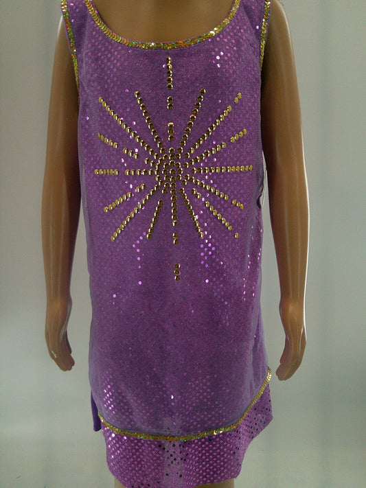 Pre-Owned Tank Top Liturgical Jazz  Large Child Purple Sparkle