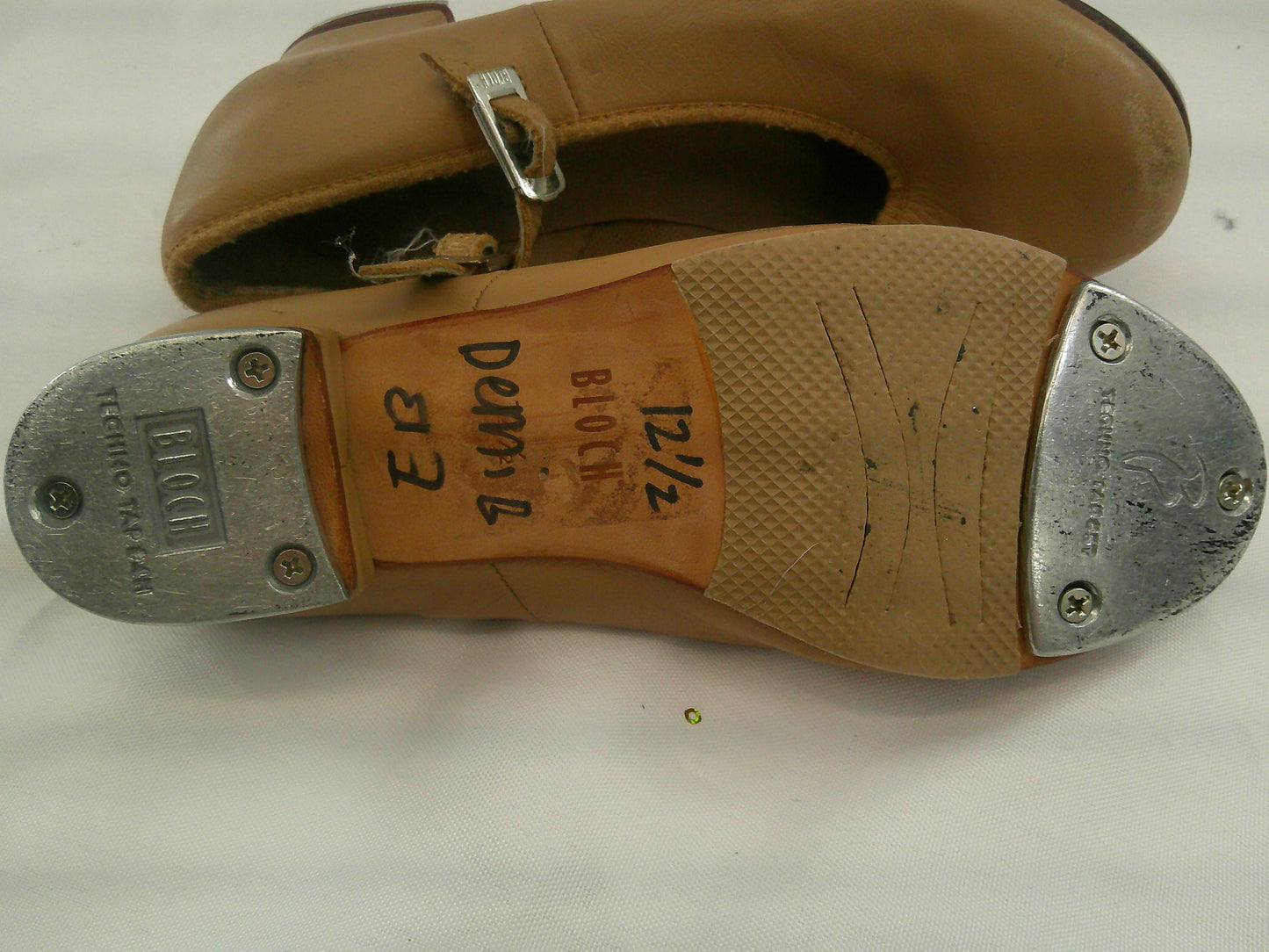 Pre-Owned Tap Shoes Bloch Girl's 12.5M Mary Jane Leather Buckle