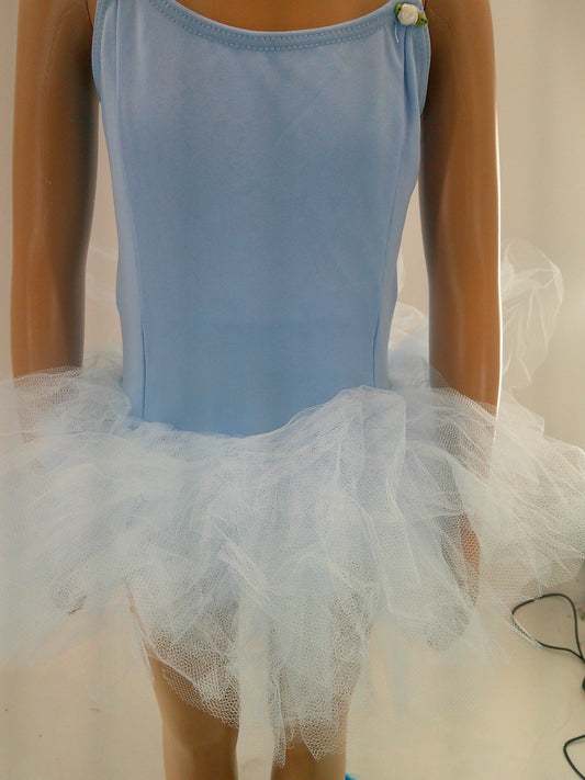 Pre-Owned Tutu Leotard No Tag Girls Medium Child Blue Ballet Dress Up