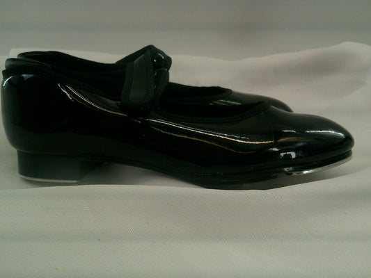 Pre-Owned Tap Shoes Theatricals Kids 13.5M Mary Jane Black Easy Strap