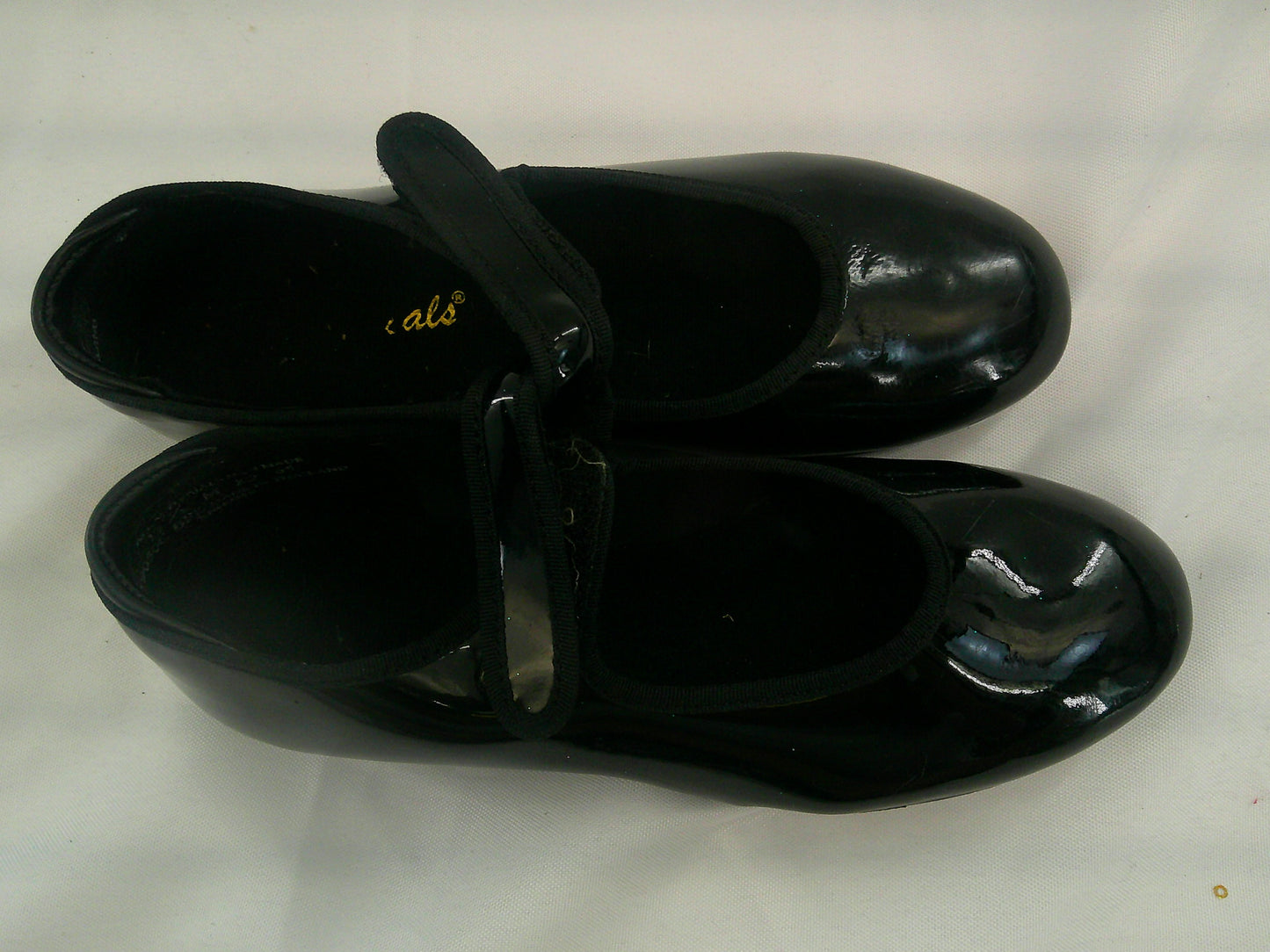 Pre-Owned Tap Shoes Theatricals Kids 13.5M Mary Jane Black Easy Strap
