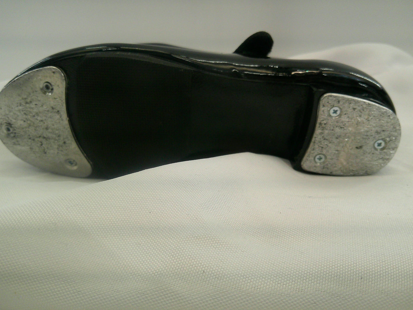 Pre-Owned Tap Shoes Theatricals Kids 13.5M Mary Jane Black Easy Strap