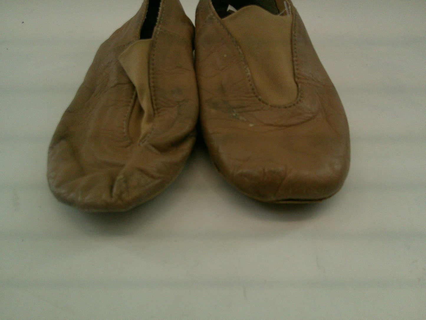 Pre-Owned Jazz Shoes Dancing Fair Big Kid 4M Top Elastic Leather Slip On