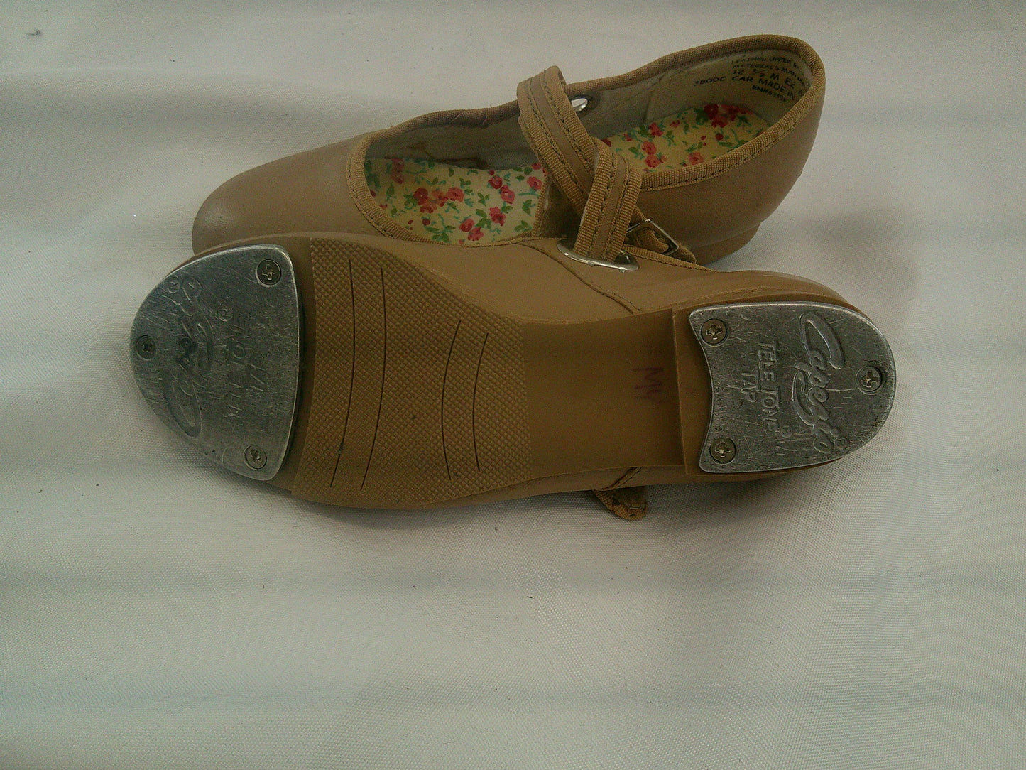 Pre-Owned Tap Shoes Capezio 3800 Kids 12.5M Mary Jane Leather Easy Strap