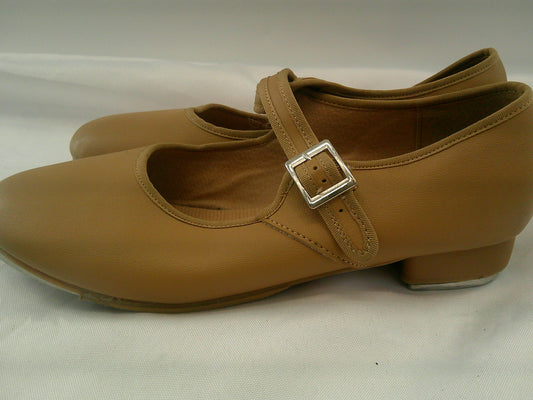 Pre-Owned Tap Shoes Capezio Adult 8M Tan Mary Jane Buckles