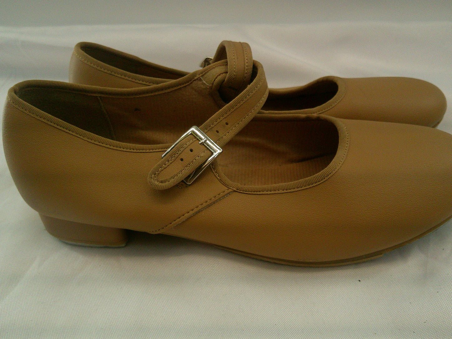 Pre-Owned Tap Shoes Capezio Adult 8M Tan Mary Jane Buckles