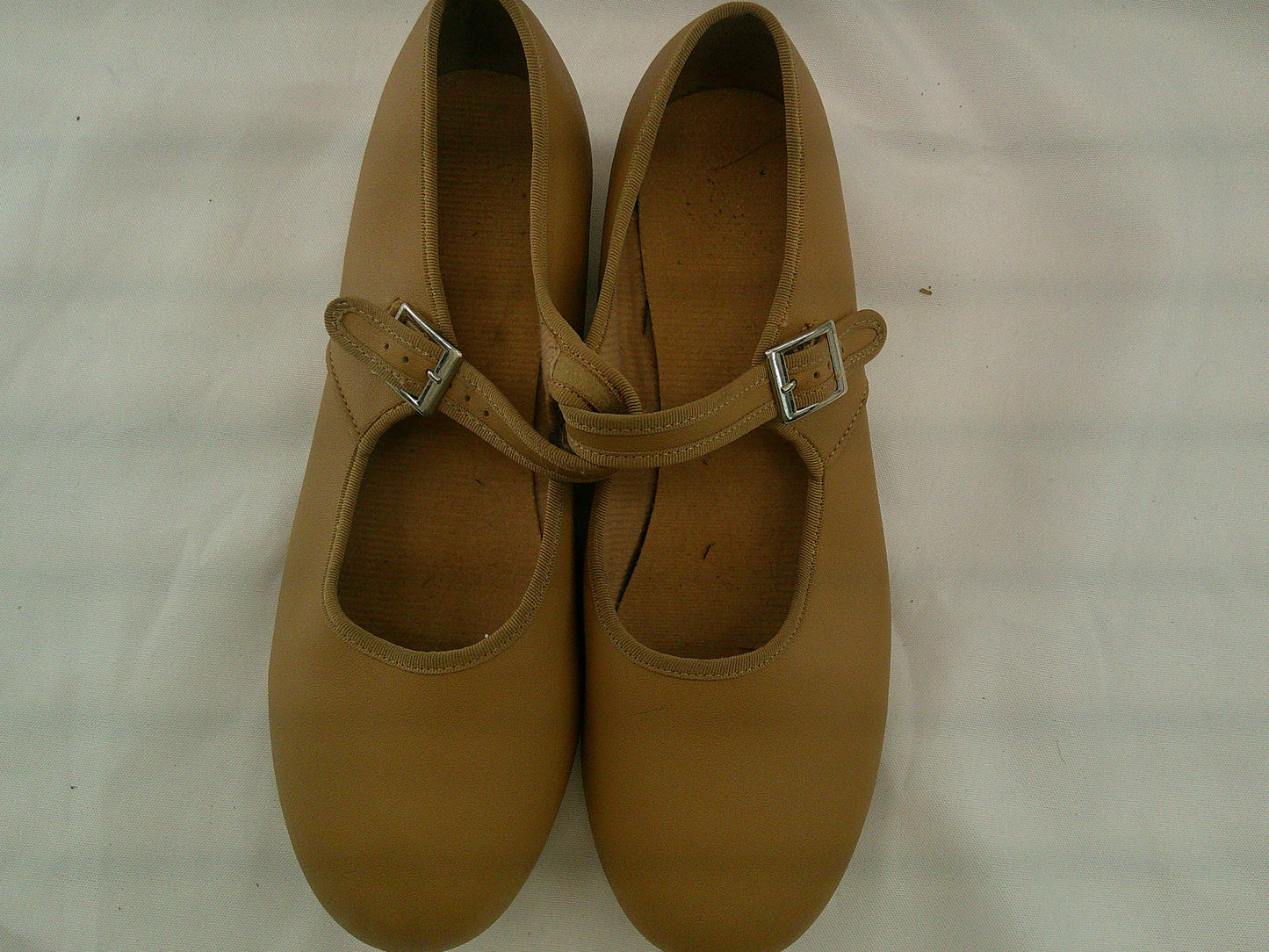Pre-Owned Tap Shoes Capezio Adult 8M Tan Mary Jane Buckles