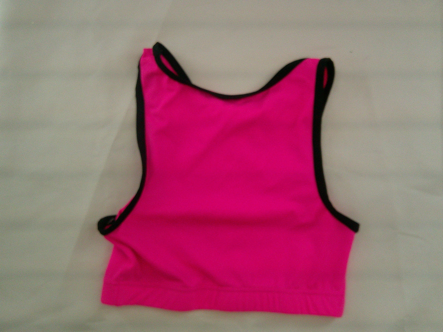 Pre-Owned Sports Bra Weissman Int Child 6x-7 Hot Pink Jazz Gymnastics Cheer