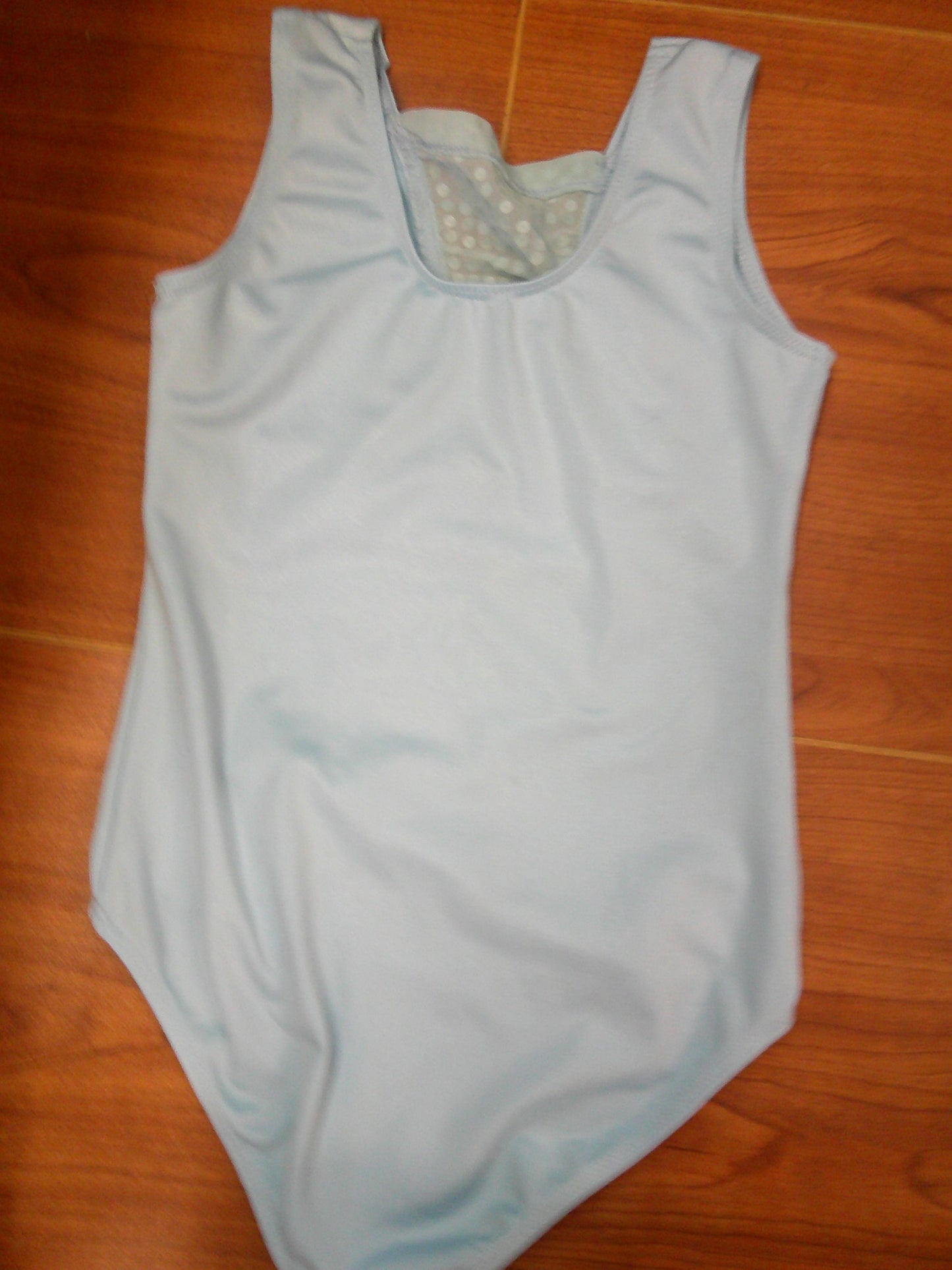 New Gymnastics Leotard Blue Snowflake Medium Child Blue Lycra