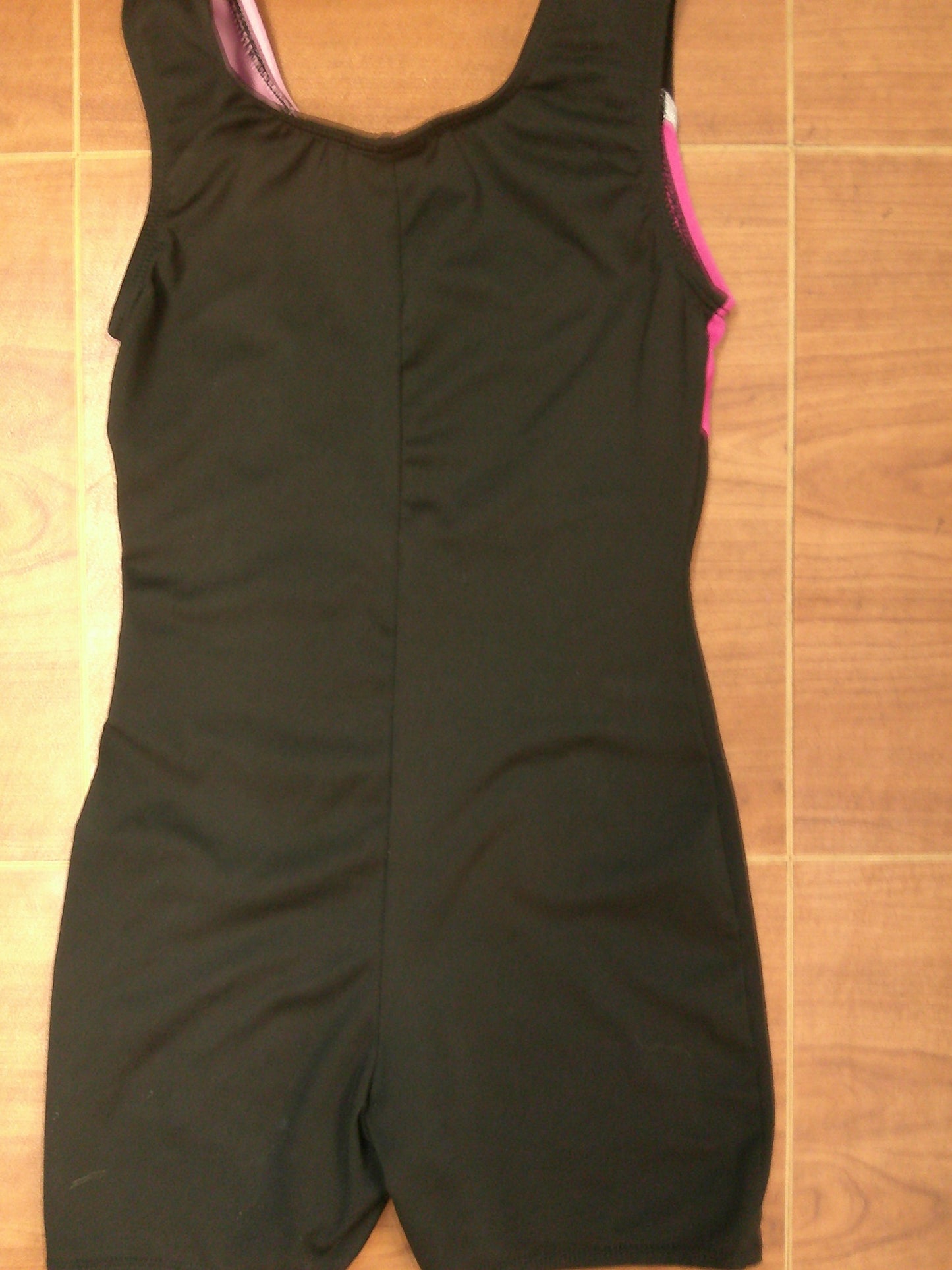 New Gymnastics Biketard Medium Child Pink Black Lycra Just Imagine