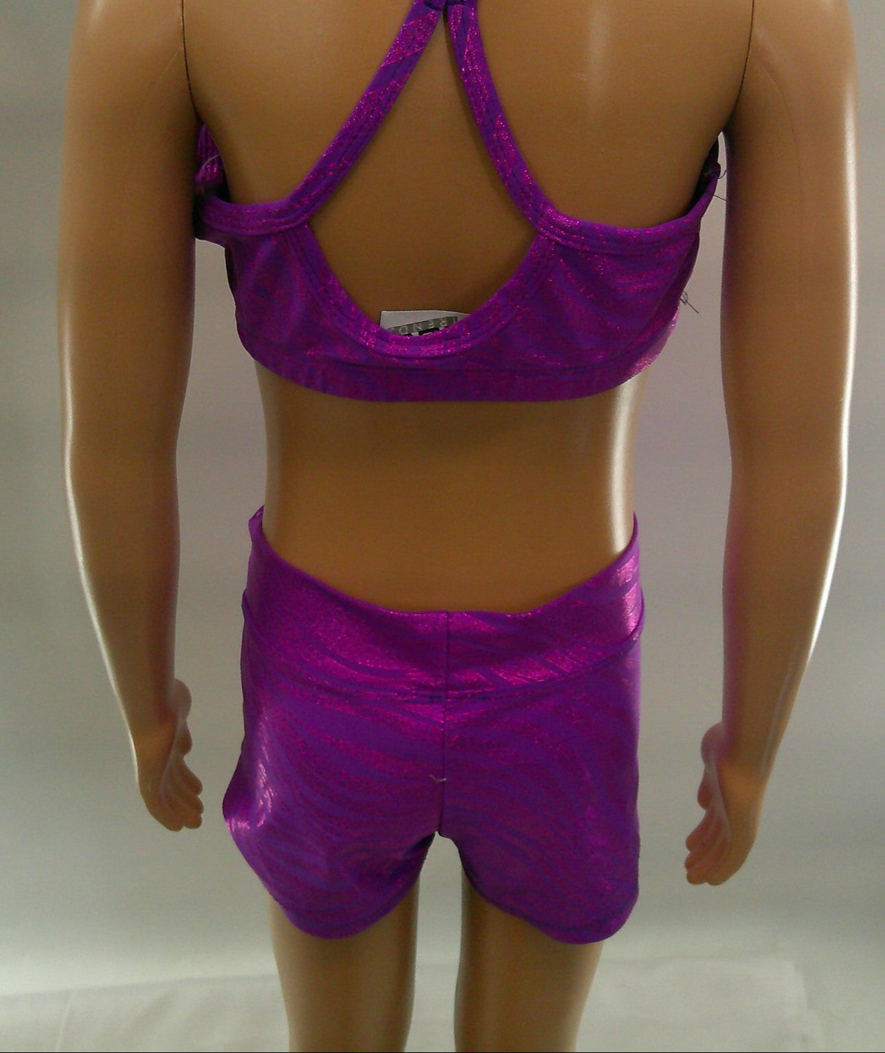 Pre-Owned Set Shorts & Top Trendy Small/Medium Child Purple Zebra Jazz Gymnastics Cheer (Copy)