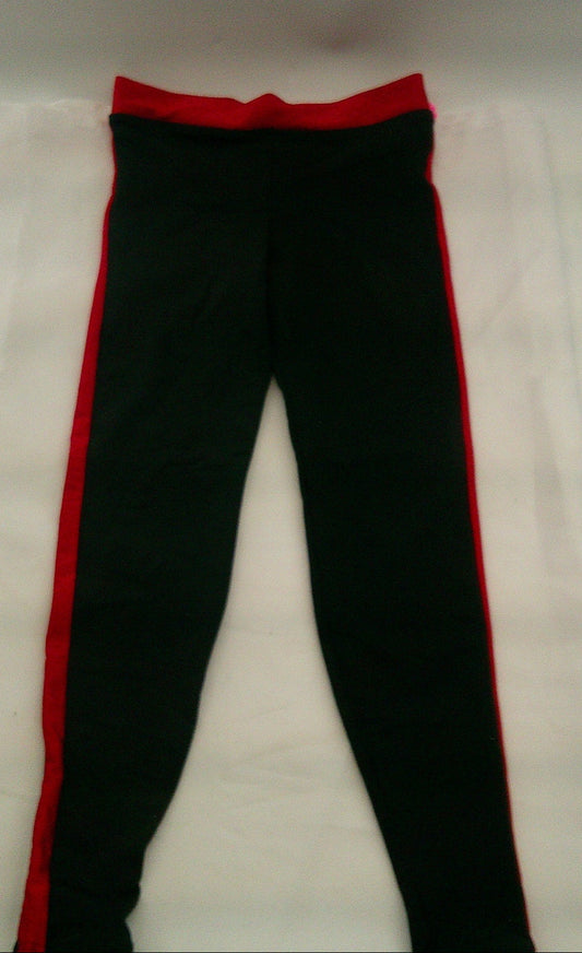 Pre-Owned Leggings Large Child Red Black Jazz Gymnastics Cheer Hip Hop