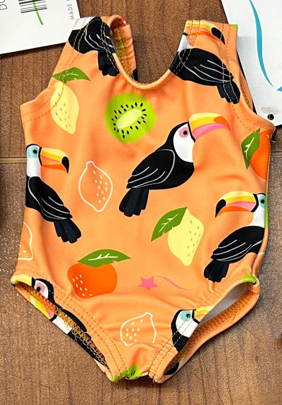 New Gymnastics Leotard Orange Colorful Toddler XXS Child