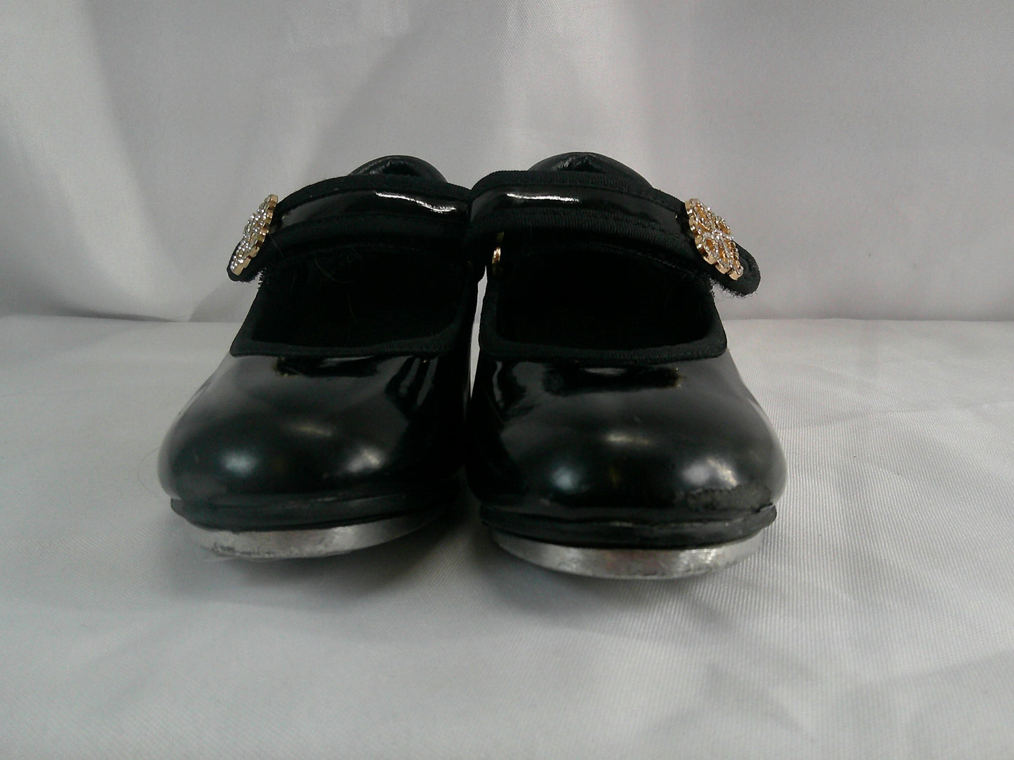 Pre-Owned Dance Tap Shoes Stelle Kids 7M Mary Jane Patent