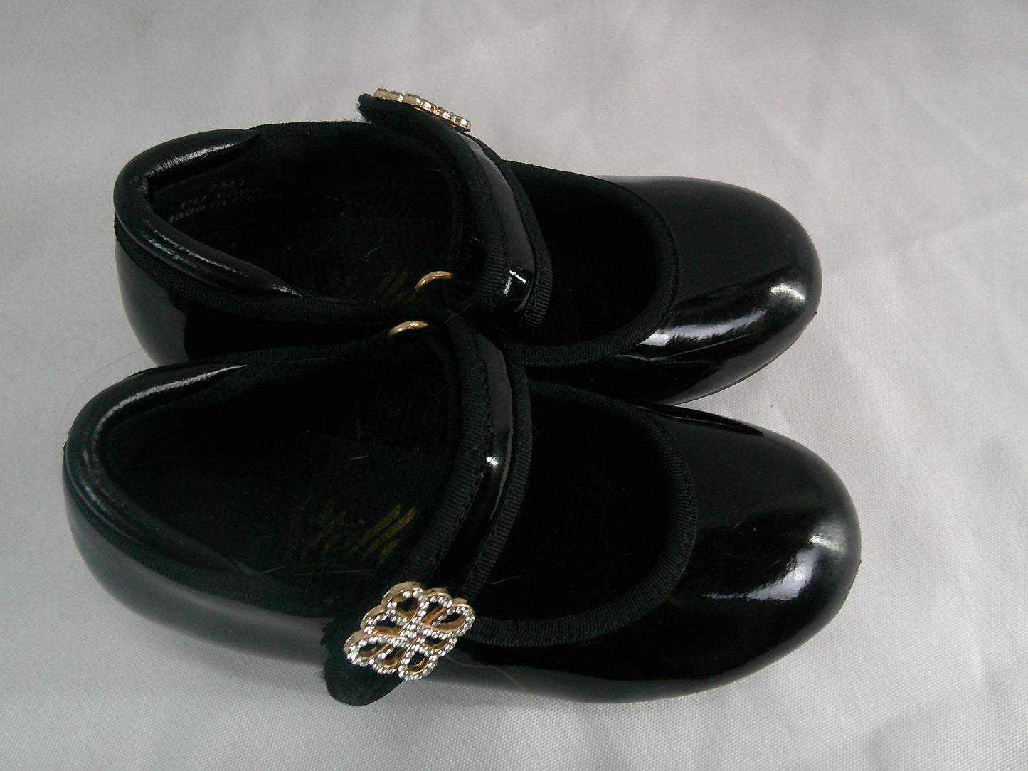 Pre-Owned Dance Tap Shoes Stelle Kids 7M Mary Jane Patent
