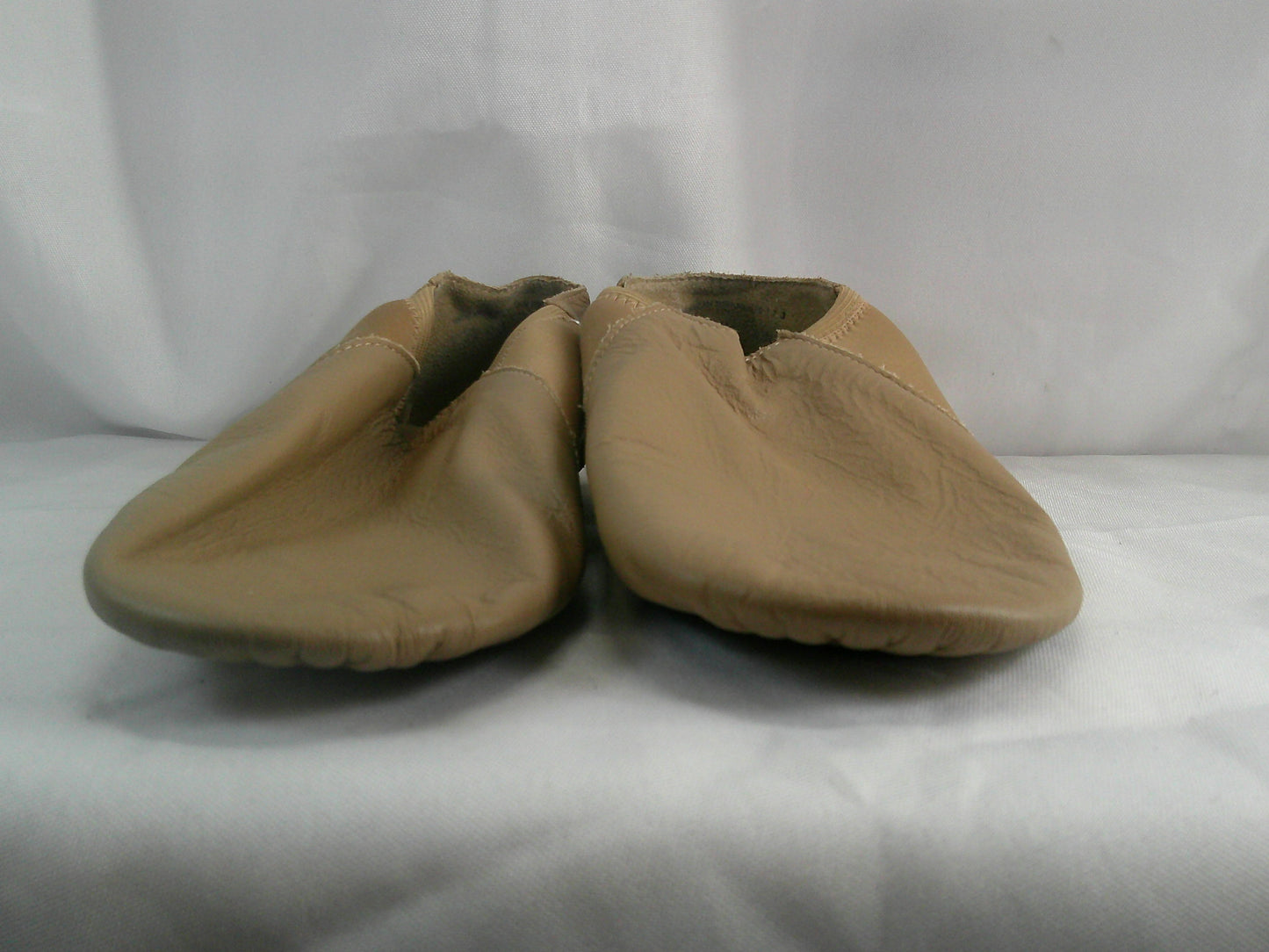 Pre-Owned Jazz Shoes So Danca JZ43 Tan Adult 7.5XW Pull On Leather Split Sole