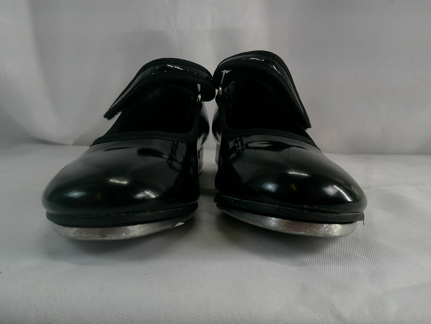 Pre-Owned Tap Shoes Dance Class Girl 12M Black Mary Jane Black Easy Strap