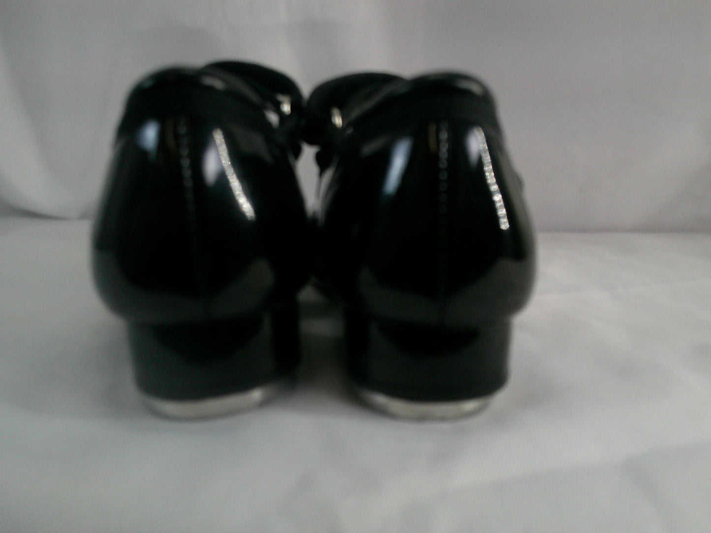 Pre-Owned Tap Shoes Dance Class Girl 12M Black Mary Jane Black Easy Strap