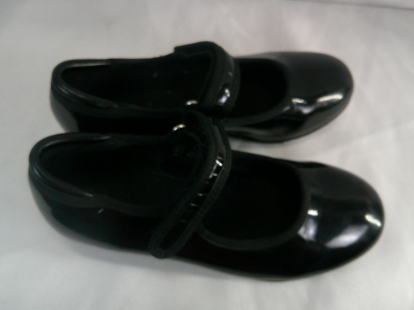Pre-Owned Tap Shoes Dance Class Girl 12M Black Mary Jane Black Easy Strap