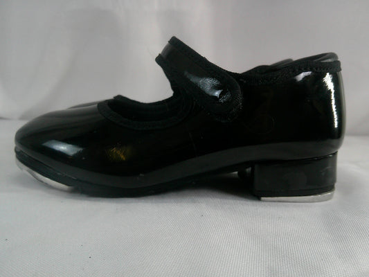 Pre-Owned Tap Shoes Toddler 8.5M Black Mary Jane Black Easy Strap Weissman W2600