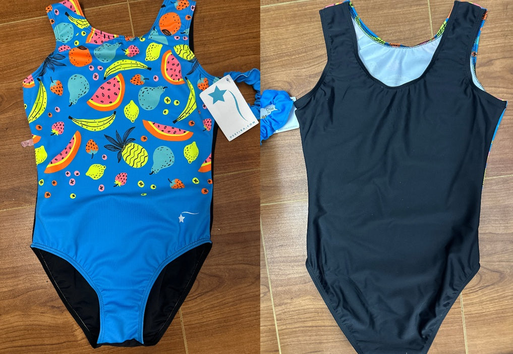 NEW Leotard Destira Child XL 12-14 Fruit Punch Tank Tumbling Acro