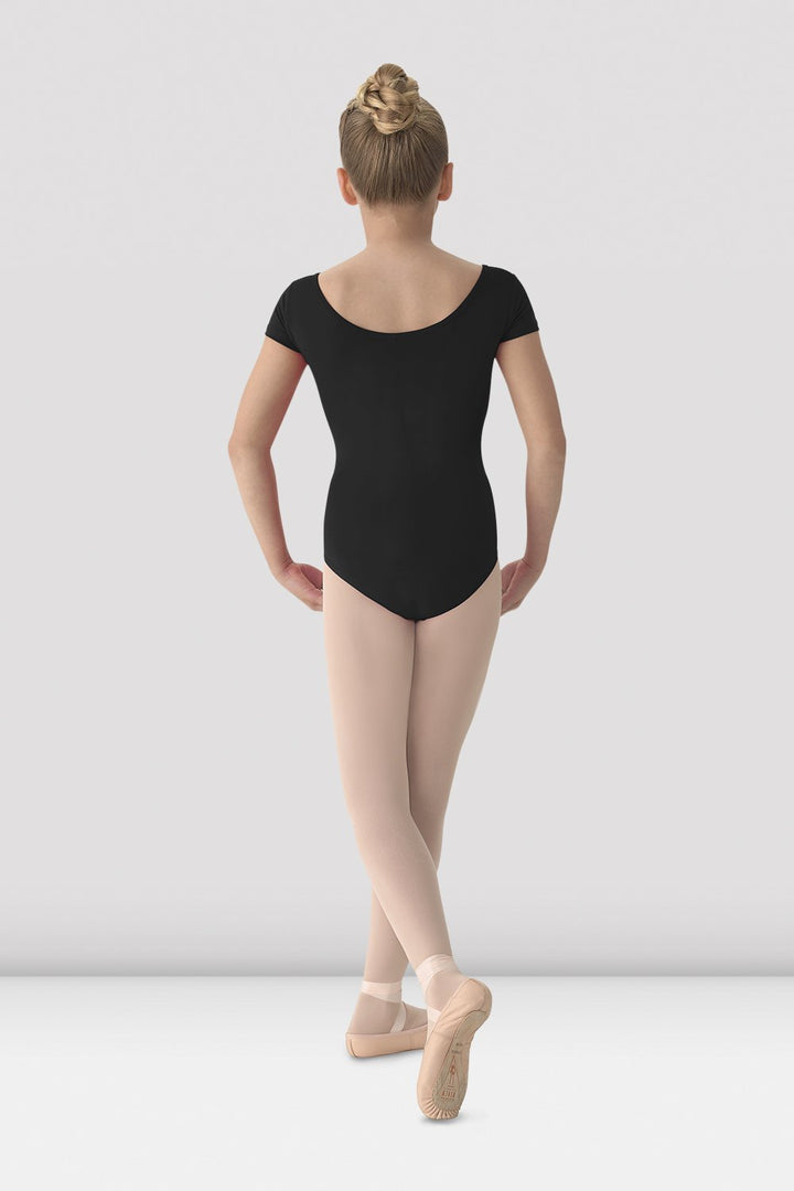 Pre-Owned Leotard Mirella M515C Small Child pink Cap Sleeve Princess Seams