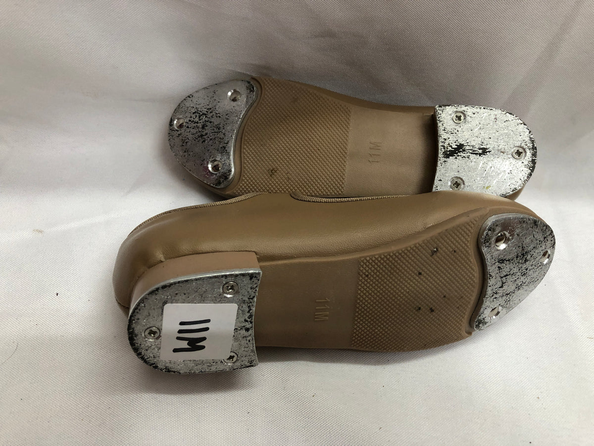 Dance Tap Shoes Danshuz 534 Child Toddler 11M Tan Mary Jane Easy Strap