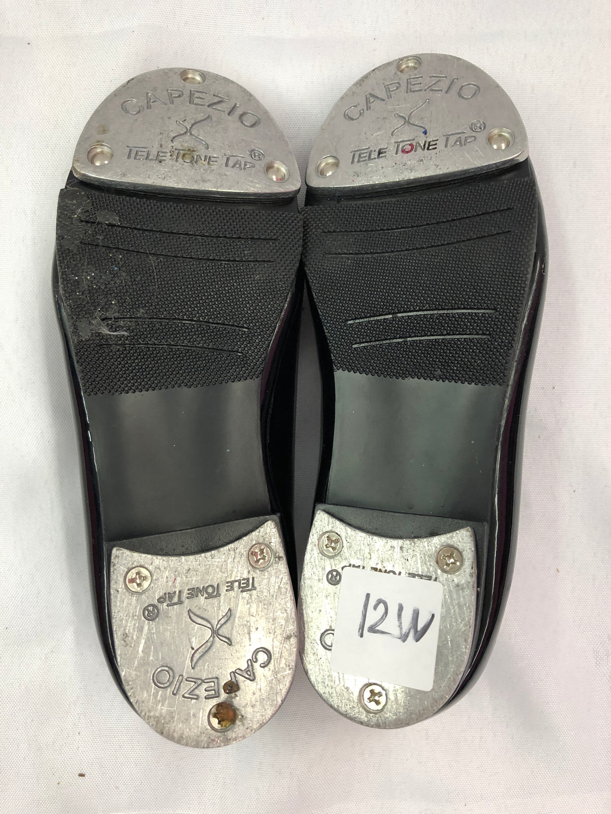 Pre-Owned Tap Shoes Capezio Black Child 12W Tyette Slip On Student