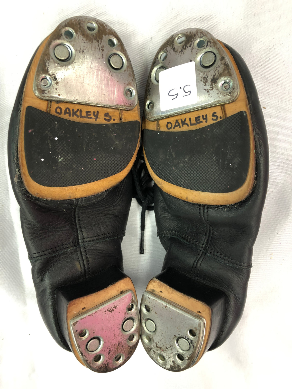 Pre-Owned Clogging Shoes Steven Stompers Adult 5.5M Oxford Leather Split Sole