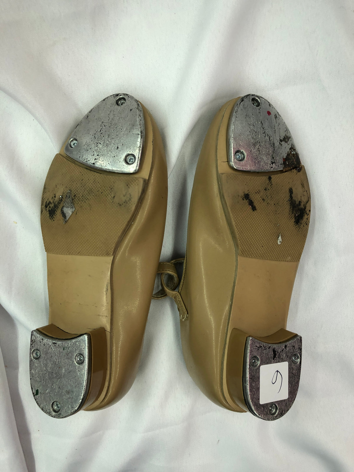 Pre-Owned Tap Shoes Revolution Style 826 6M Adult Mary Jane Buckle Tan