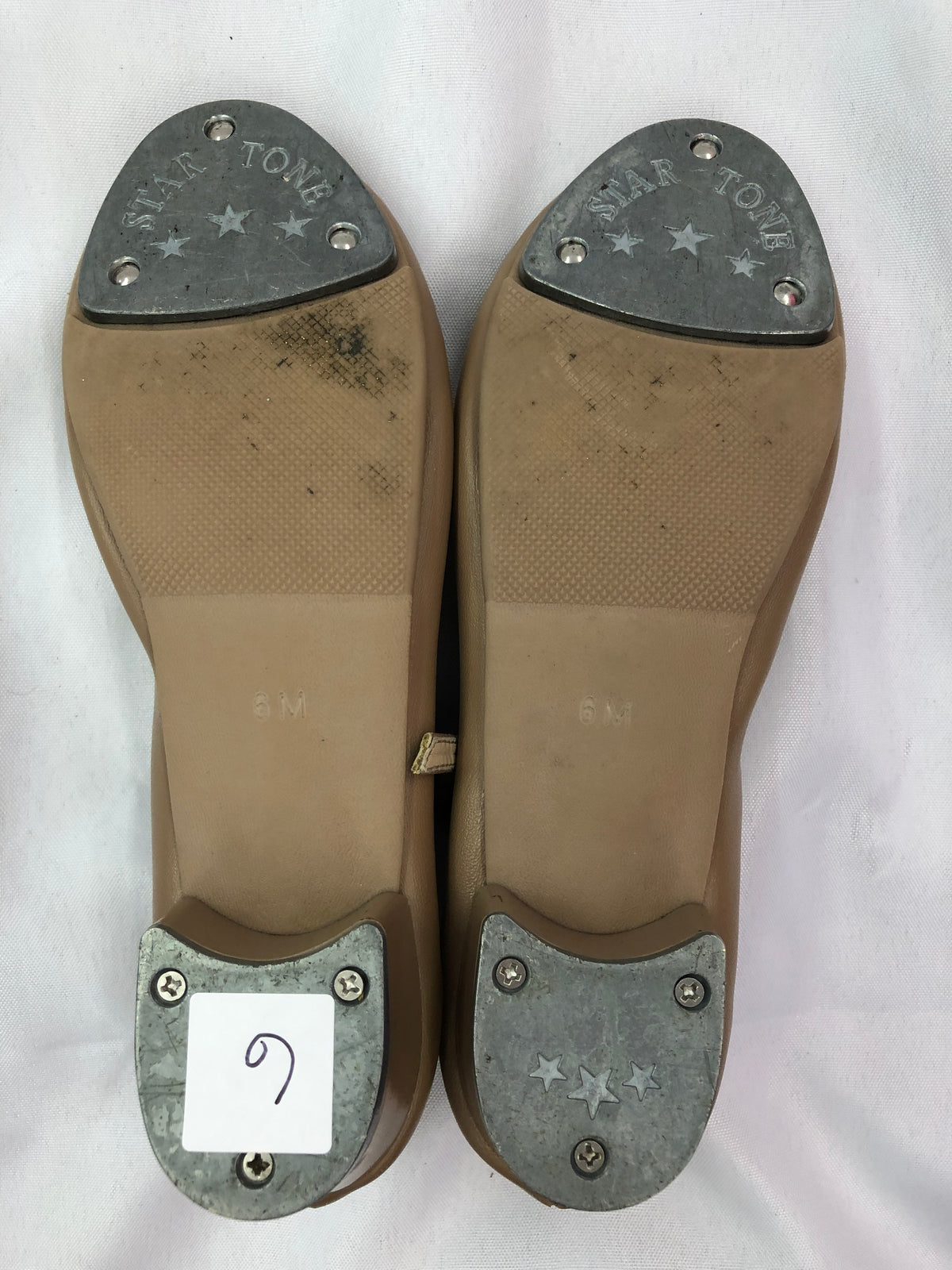 Pre-Owned Tap Shoes Dancing Fair 6M Adult Mary Jane Leather Buckle