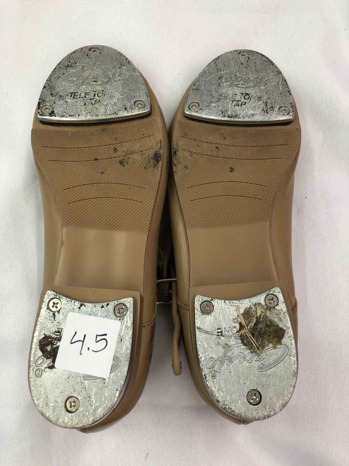 Dance Tap Shoes Capezio Child 4.5M Mary Jane Leather Buckle Student