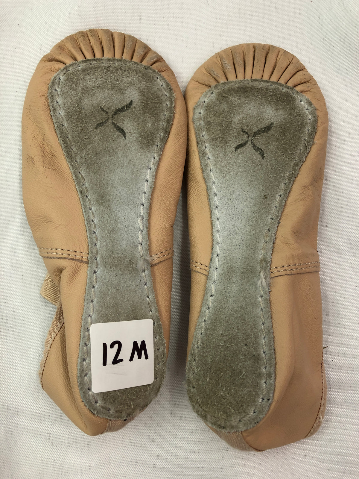Pre-Owned Ballet Shoes Pink Capezio 205C Daisy Child 12M Leather Strap Full Sole