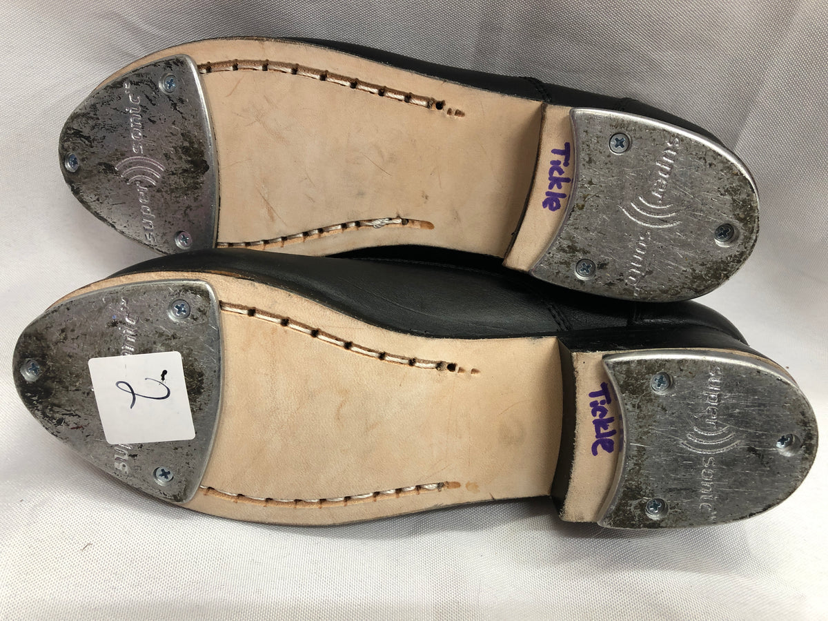 Pre-Owned Tap Shoes Zoot Oxford Dancing Fair 736 Black 2 Child