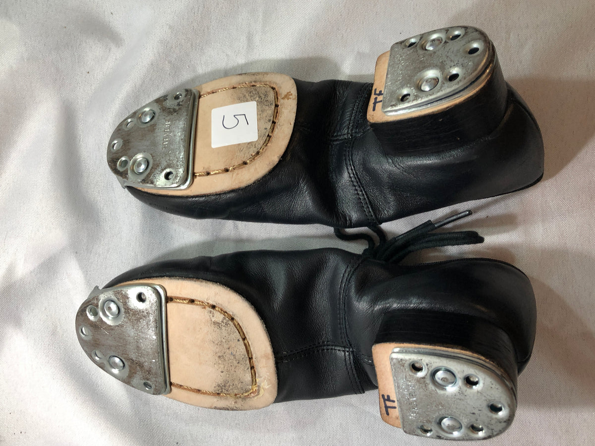 Pre-Owned Clogging Shoes Steven Stompers Adult 5M Oxford Leather Split Sole