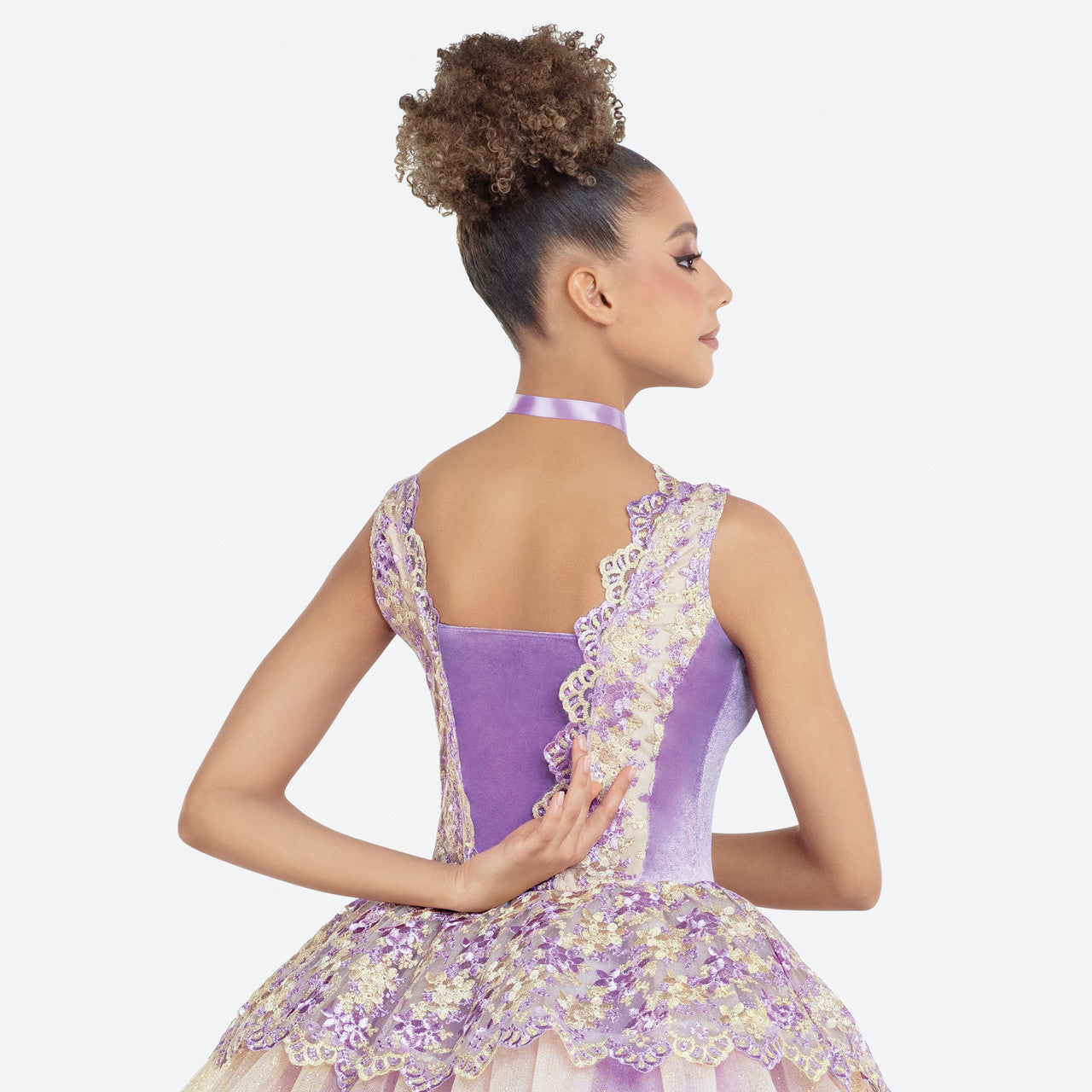 Pre-Owned Costume Medium Child Purple Revolution RC16863 Ballet Pointe YAGP Tutu Glitter Lace