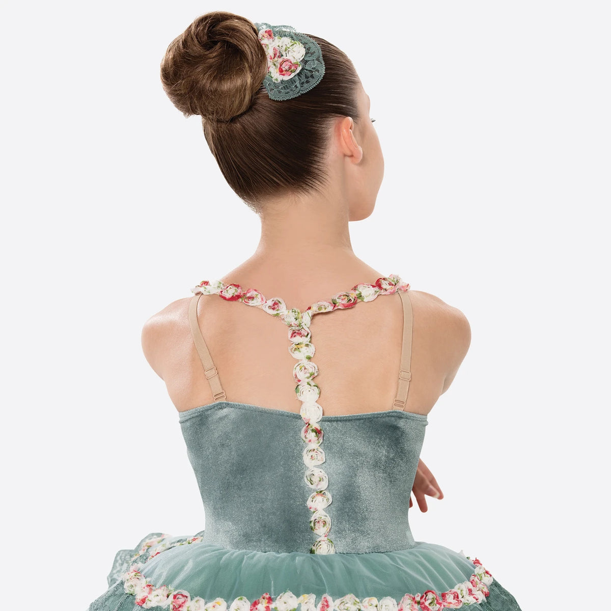Pre-Owned Costume XXL Adult Green Revolution RC17020 Ballet Pointe YAGP Floral Tutu Lace