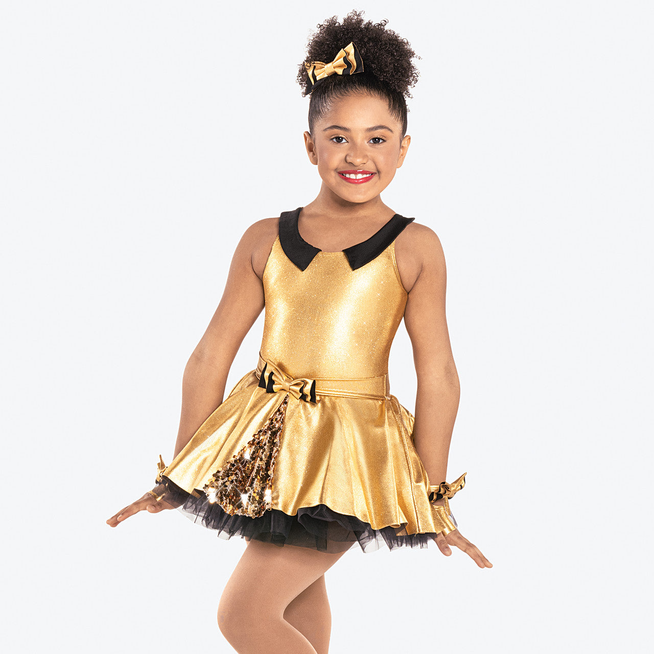 Pre-Owned Costume Jazz Large Child Gold Revolution RC17027 Dress Jacket Hip Hop Tap Clogging