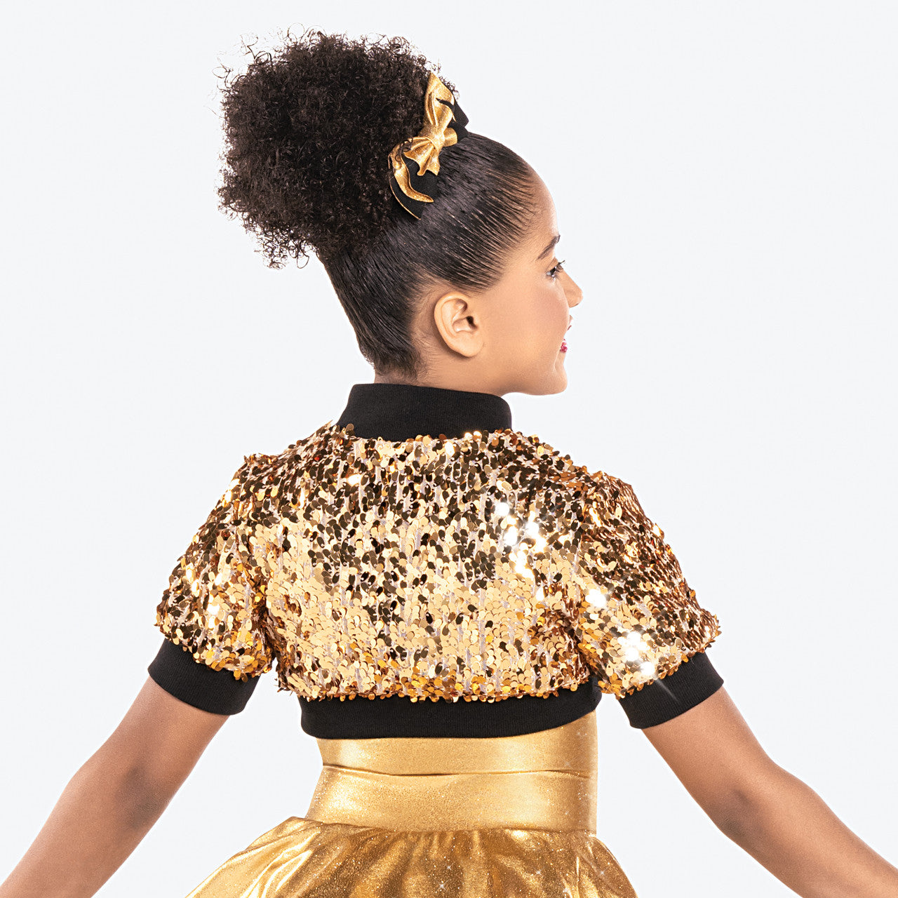 Pre-Owned Costume Jazz Large Child Gold Revolution RC17027 Dress Jacket Hip Hop Tap Clogging