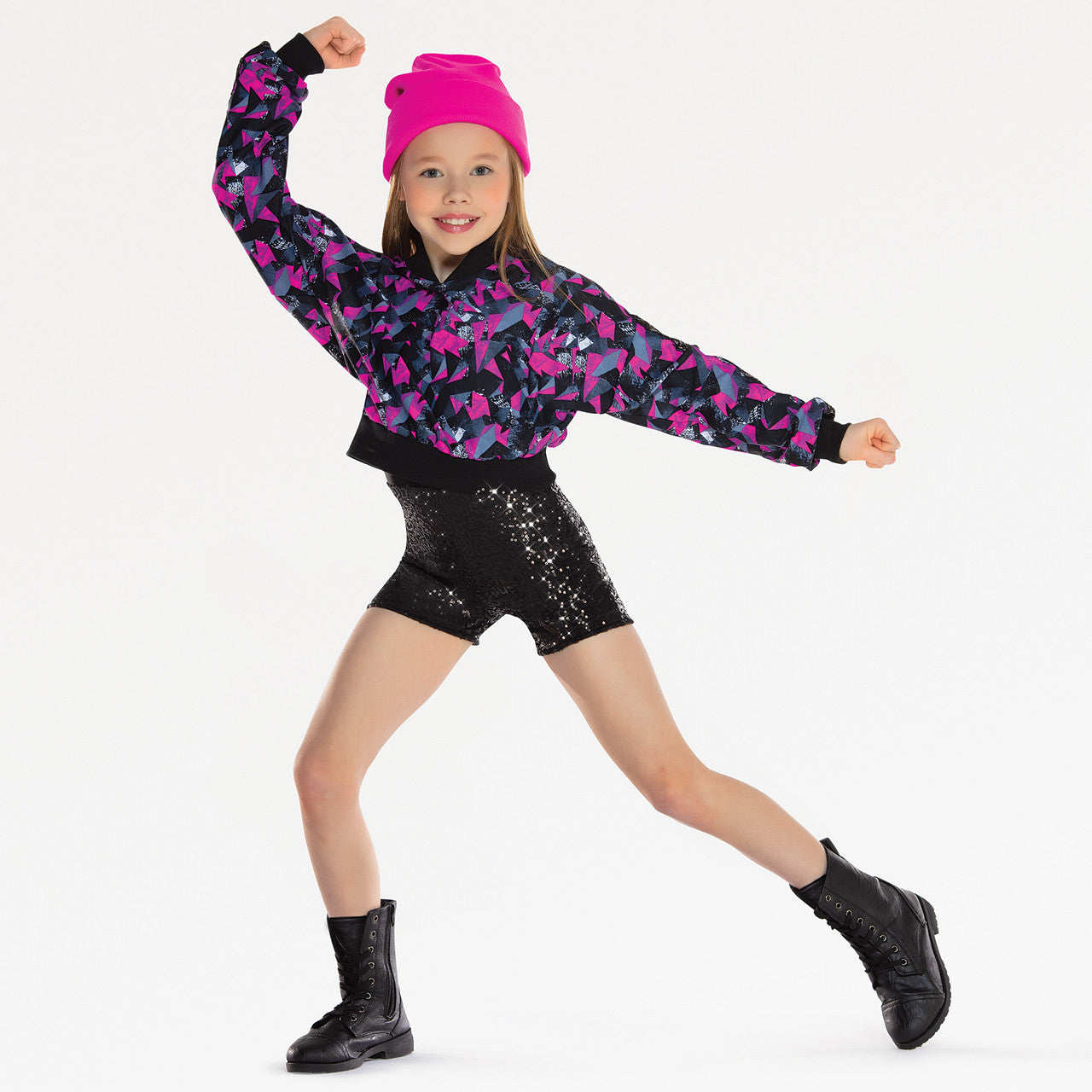 Pre-Owned Costume Large Adult Pink Revolution RC20944 Hip Hop Jazz Tap Sequin 2pc Jacket